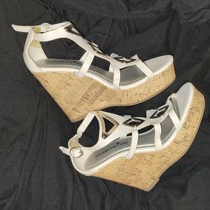 Montego bay Club White Wedges Women's Heels size 7 1/2